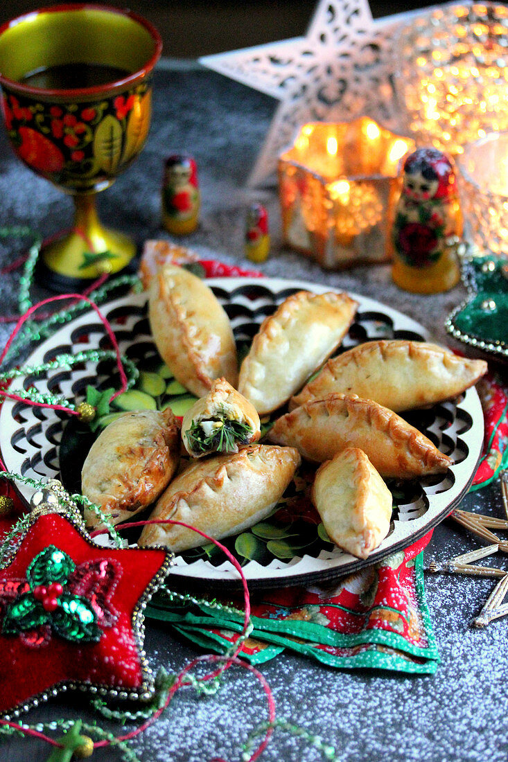 Mushroom, egg and dill Pirojkis