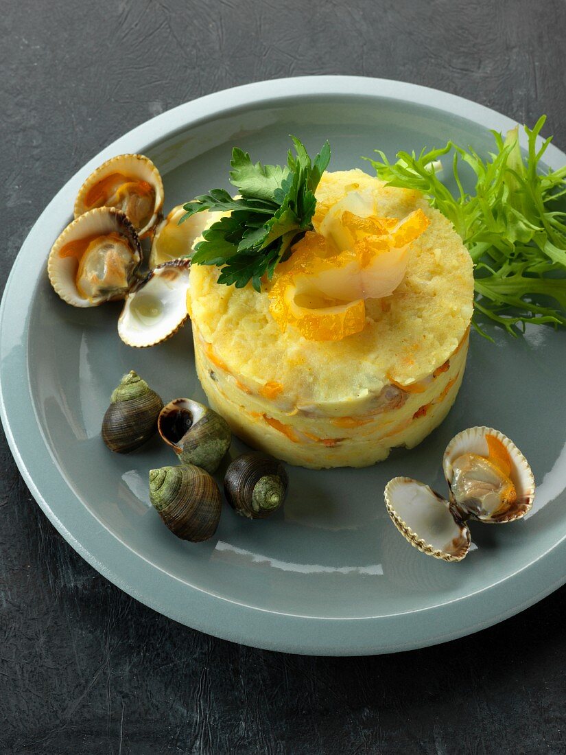 Fish and seafood Parmentier