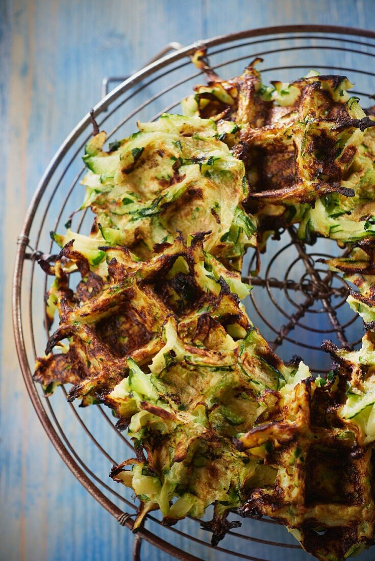 Courgette waffles