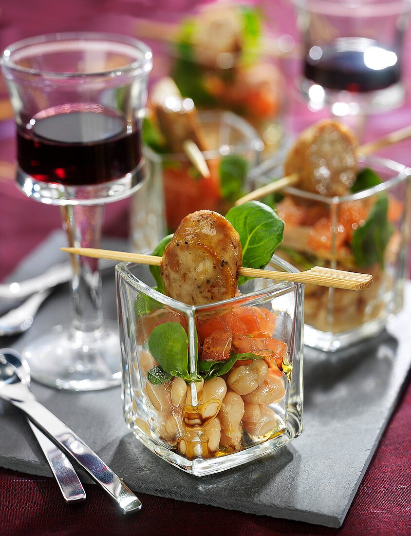 Salade toulousaine en verrine