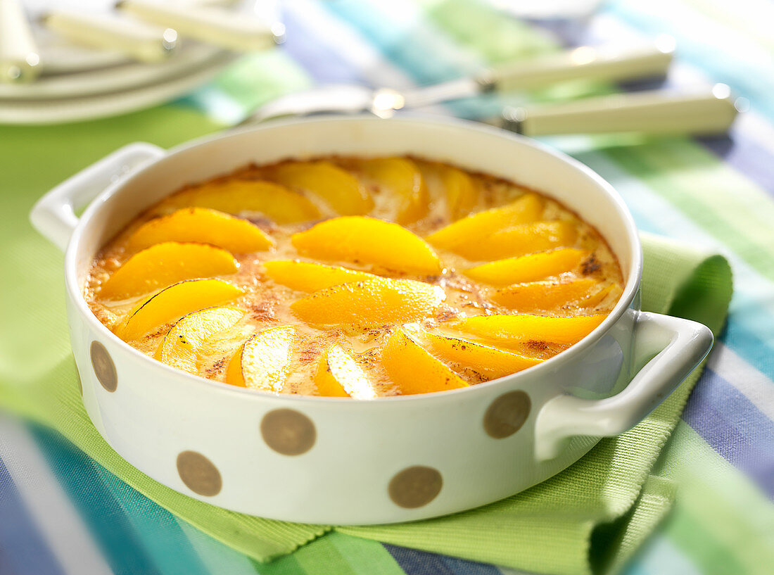 Peaches in syrup Clafoutis