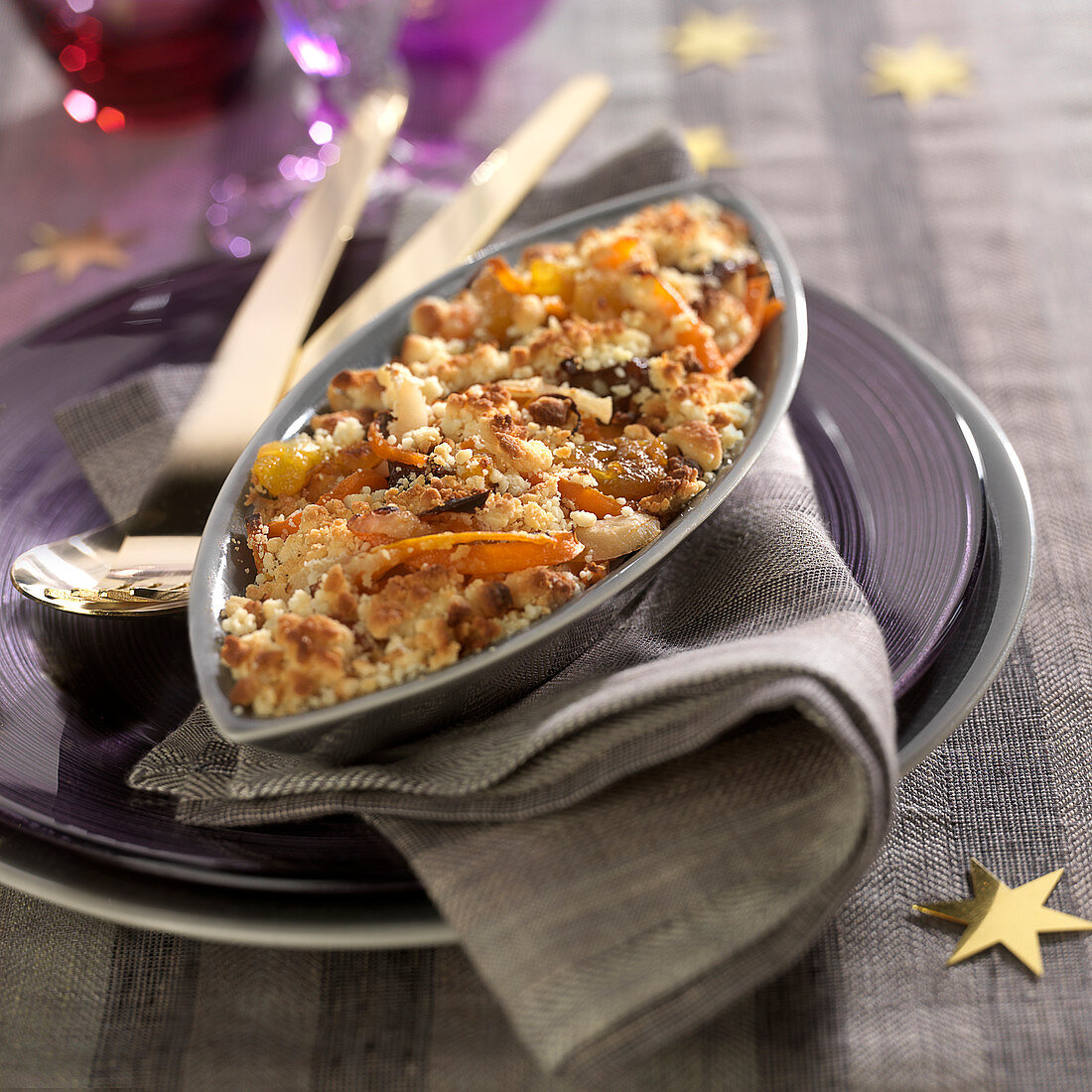 Sweet and salty vegetable crumble