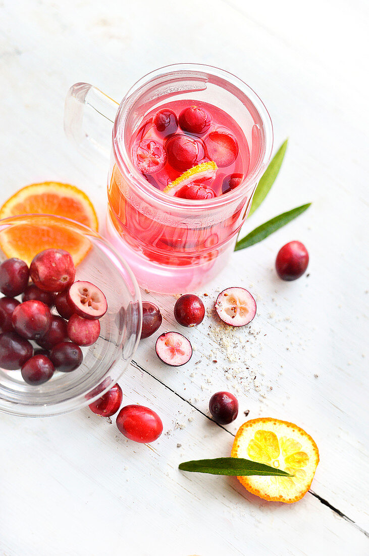 Cranberry and blood orange infusion