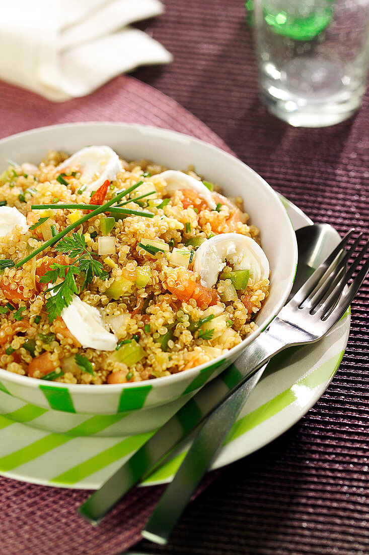 Quinoa and goat's cheese salad