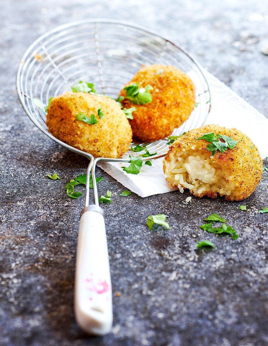 Arancini with coriandre