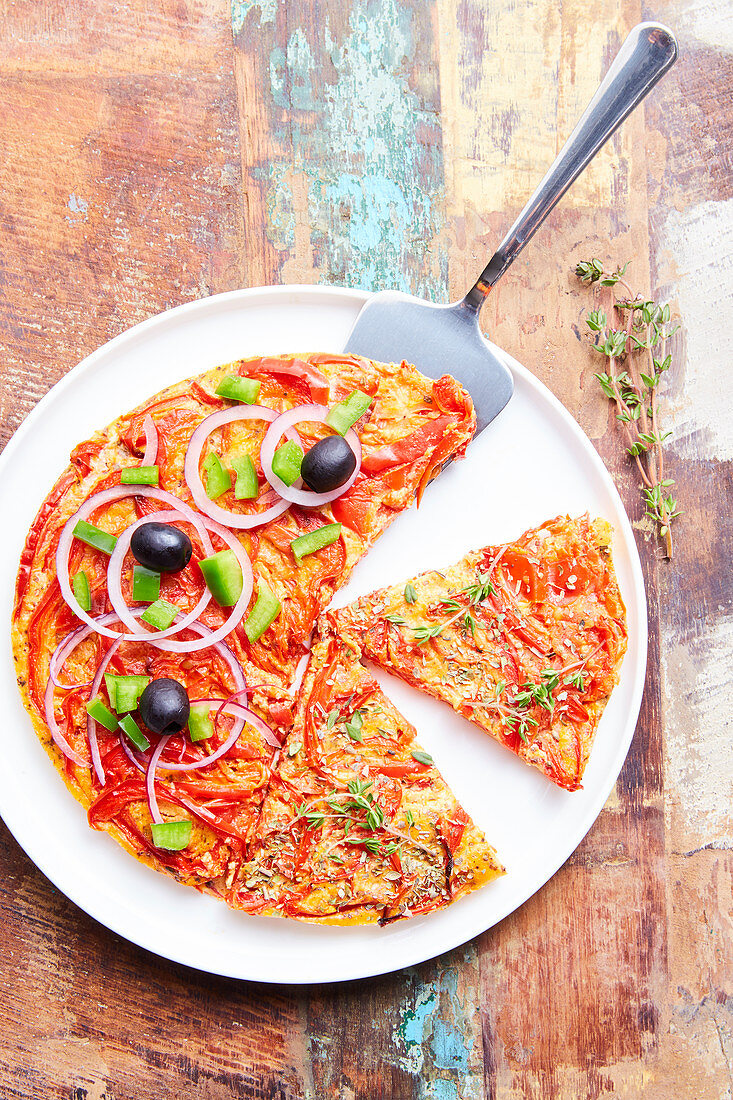 Tomaten- und Paprika-Tortilla