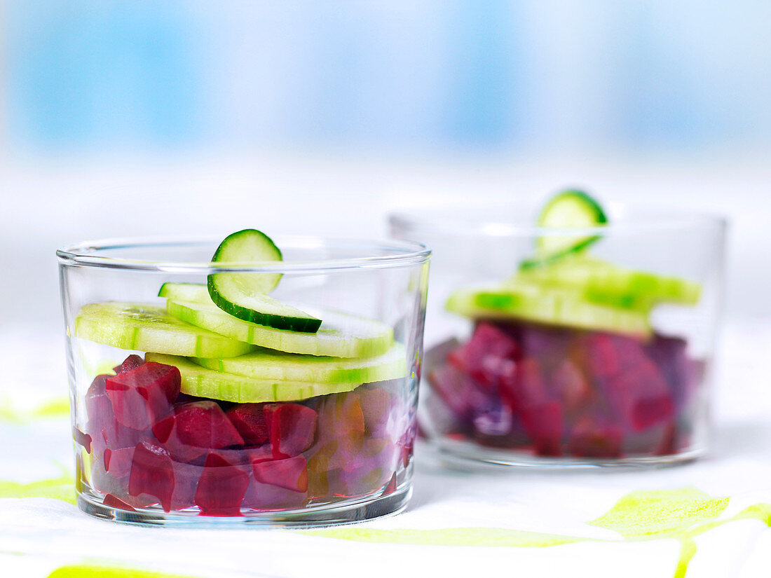 Beetroot and cucumber salad