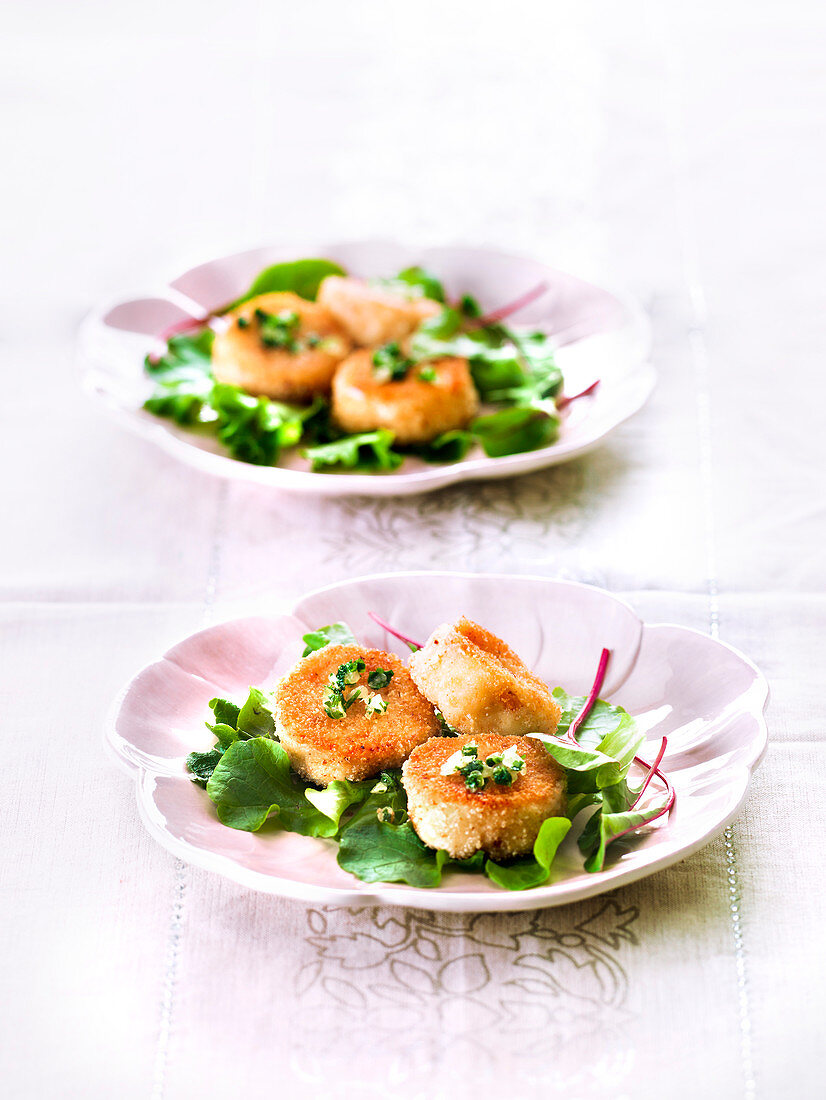 Hot Goat's Cheese With Chopped Parsley