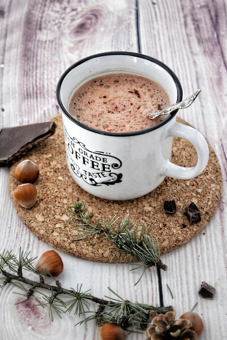 Mug of hot chocolate