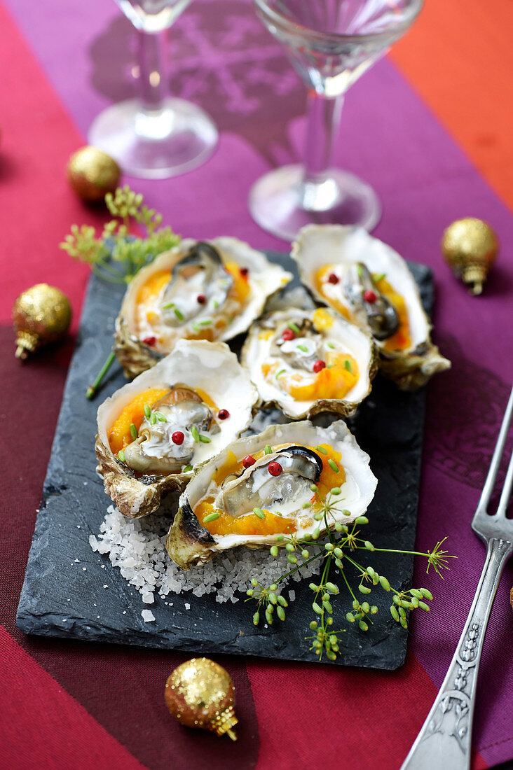 Warm Oysters With Pumpkin And Cream