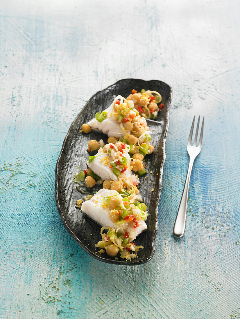 Salt-Cod With Chickpeas And Two Peppers