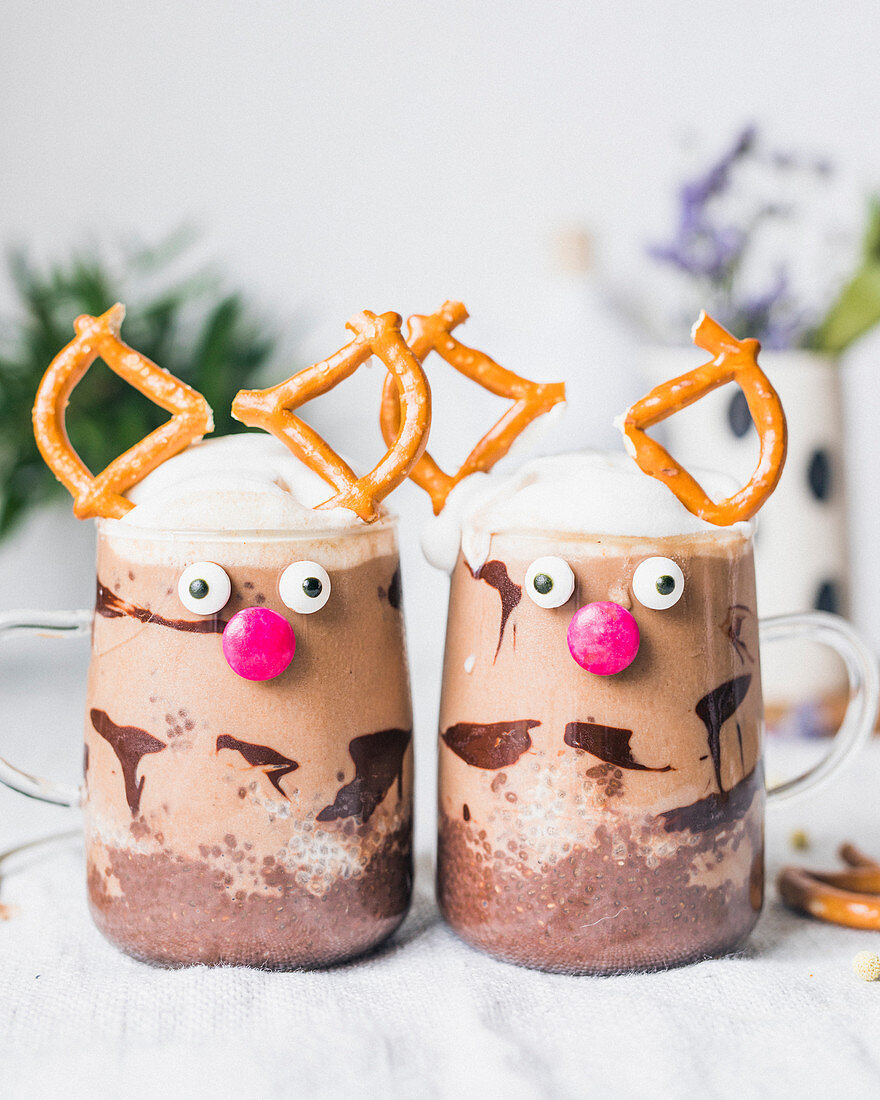 Reindeer hot chocolates