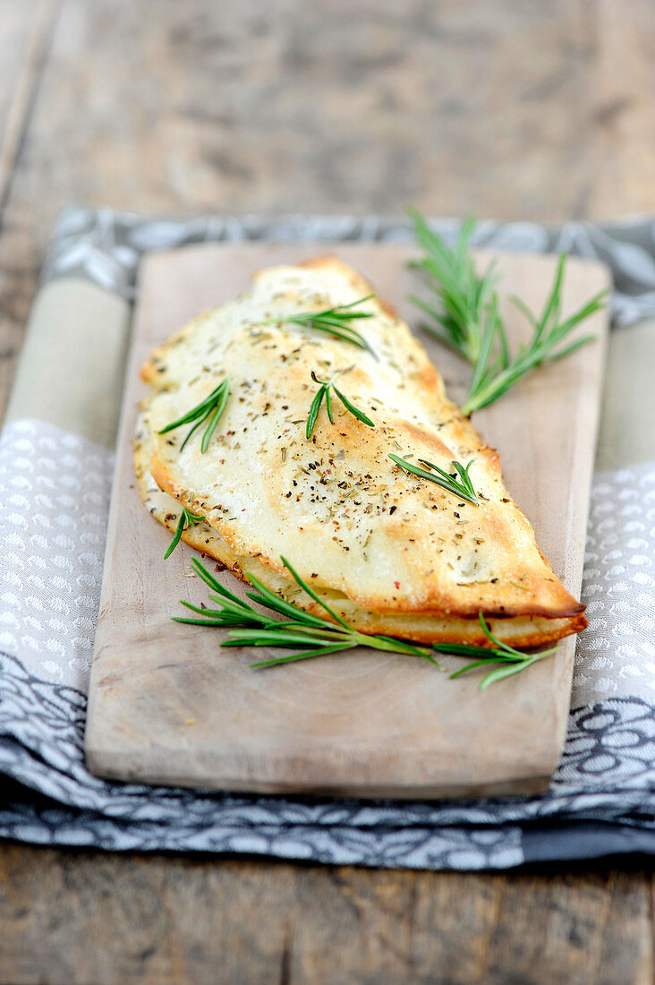 Pizza soufflé with rosemary