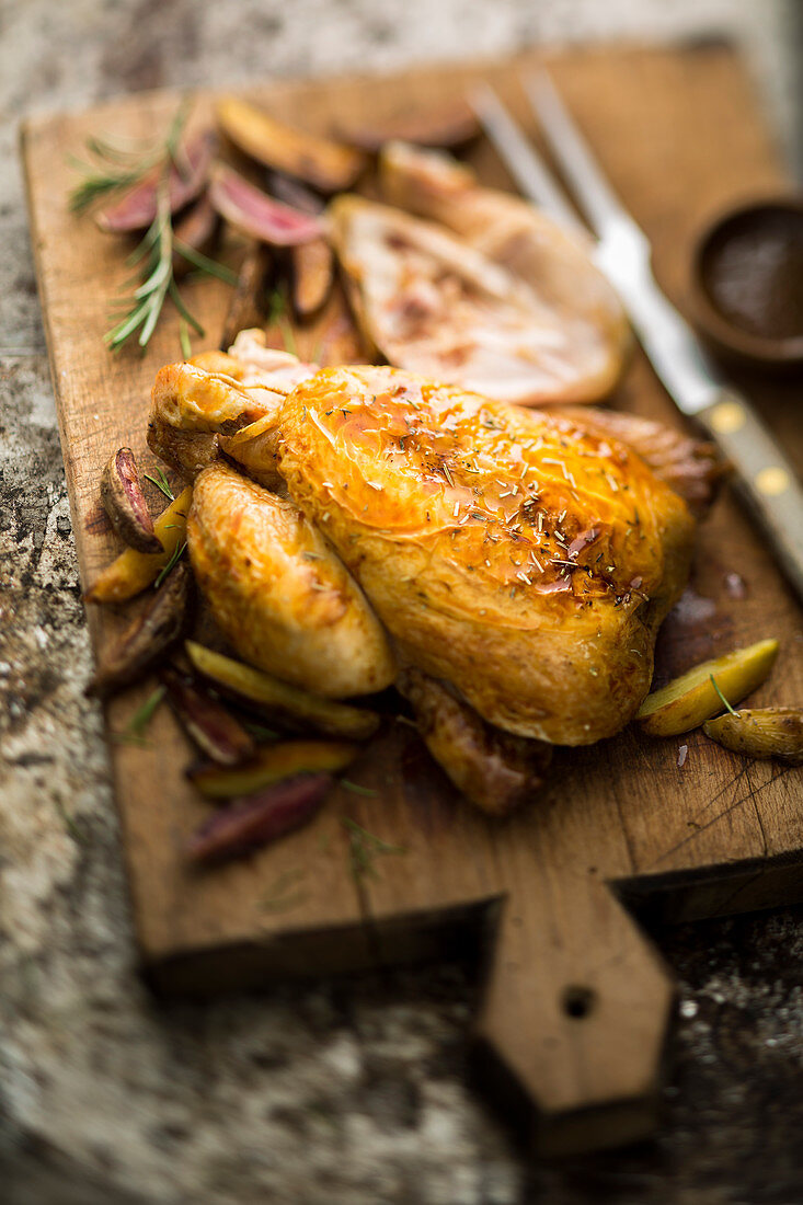 Roast Chicken With Rosemary And Potatoes