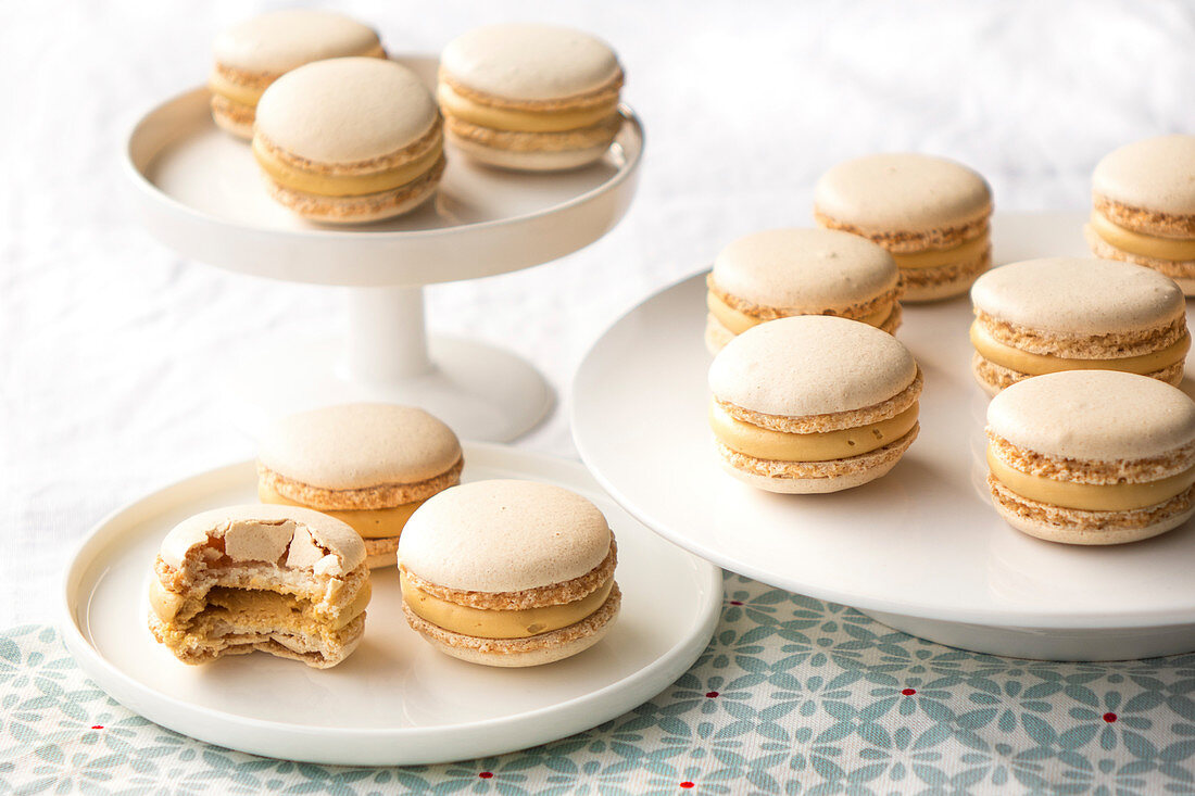 Salted Butter Toffee Macarons