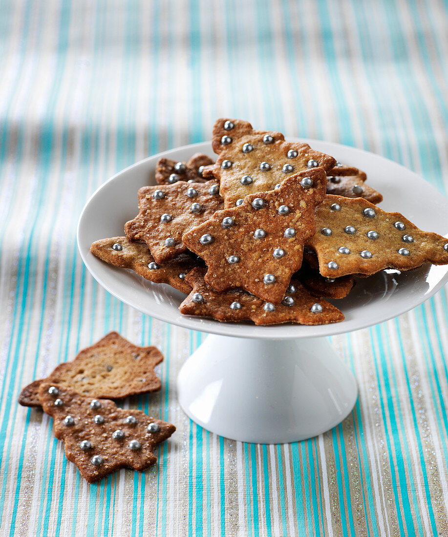 Tannenbäumchenplätzchen zu Weihnachten