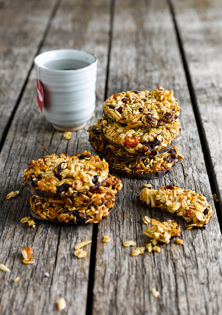 Muesli biscuits with dried fruits