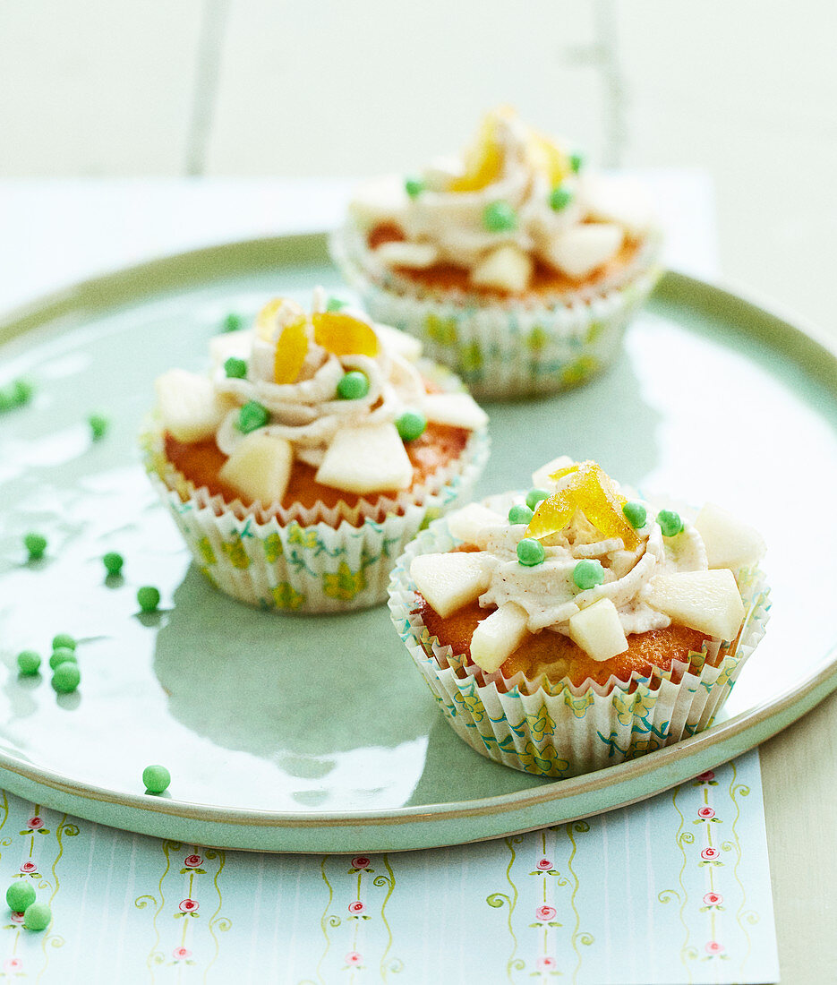 Pear and ginger cupcakes