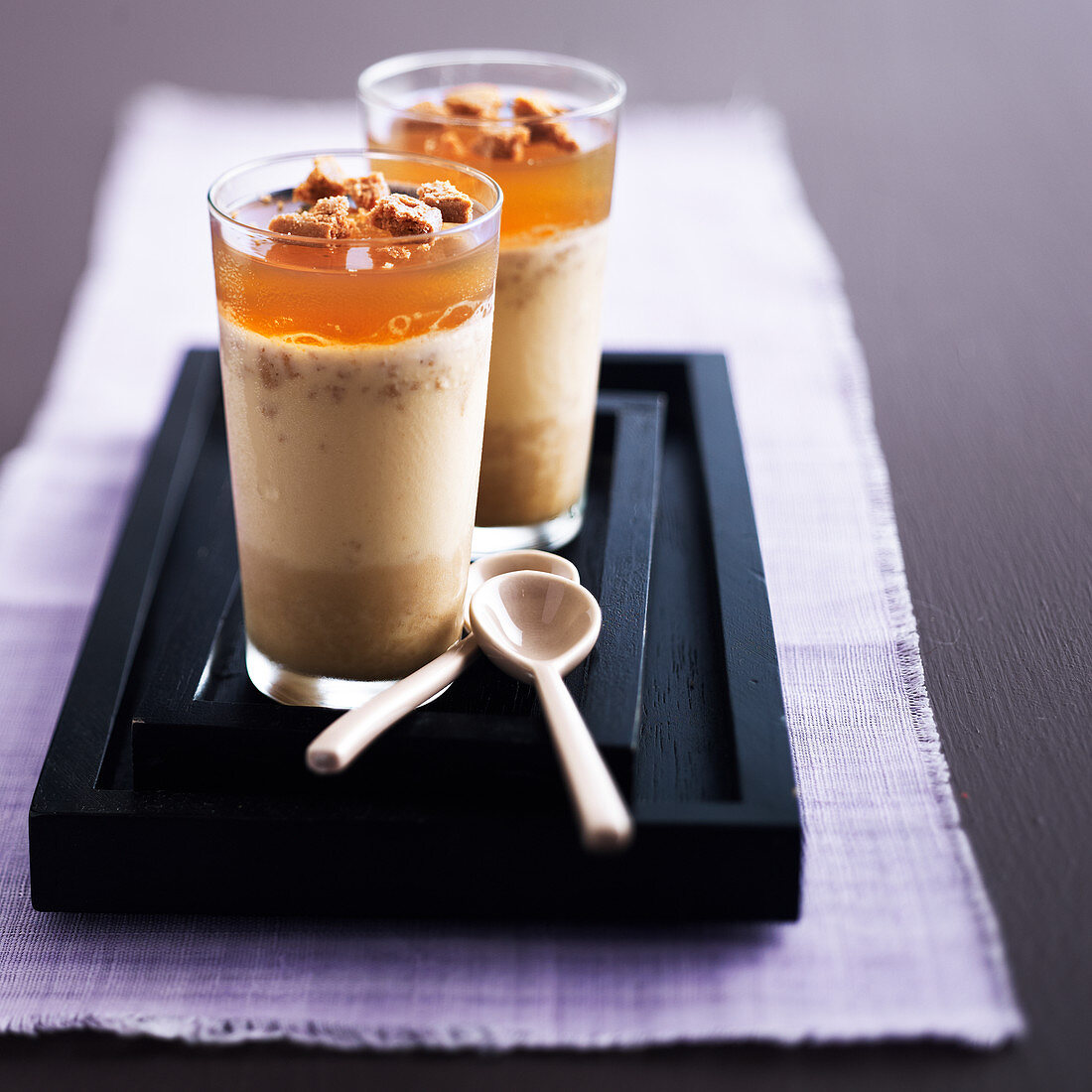 Vanilla panna cotta with cider jelly