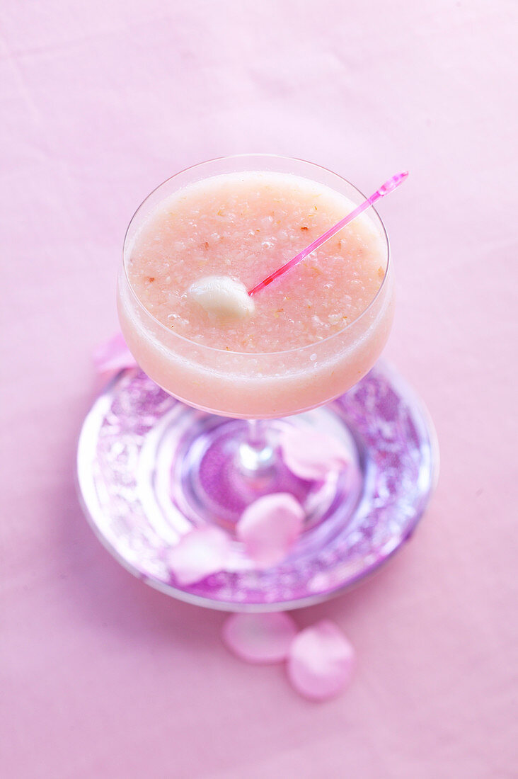 Rose and lychee cocktail