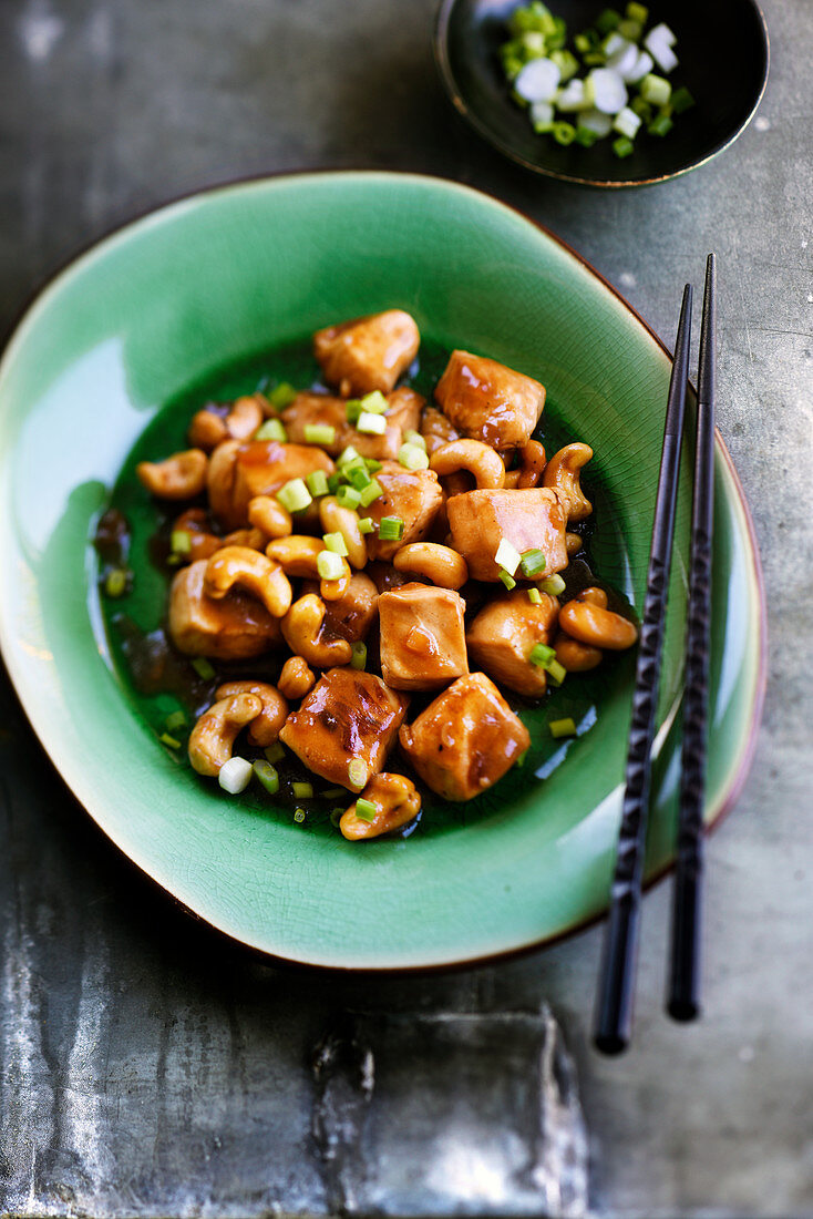 Huhn mit Cashewnüssen