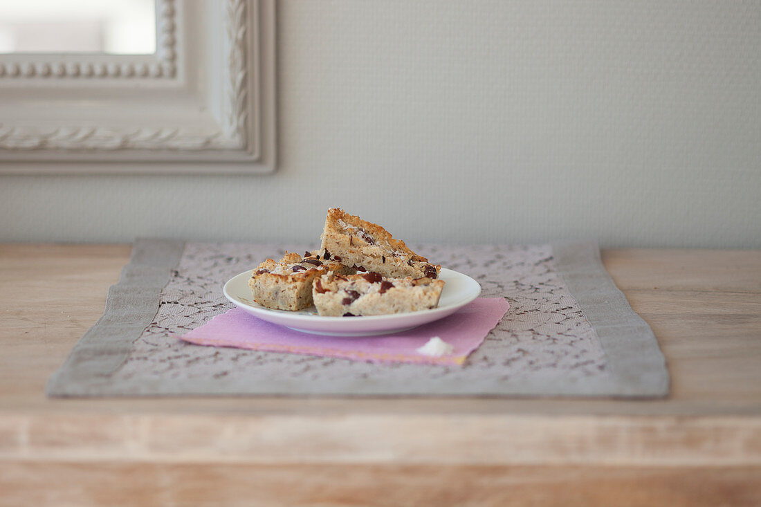 Muesli bar with dried cranberries