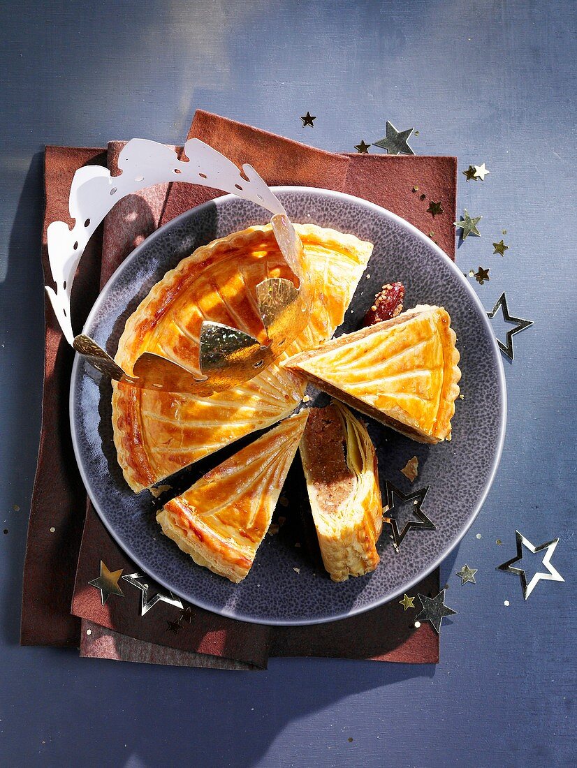 Galette des Rois with chocolate and hazelnuts (France)