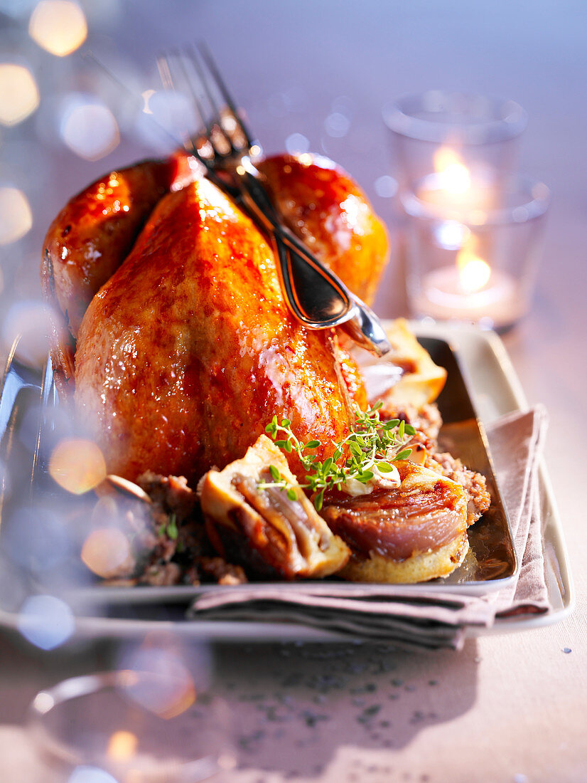 Roast guinea fowl for Christmas