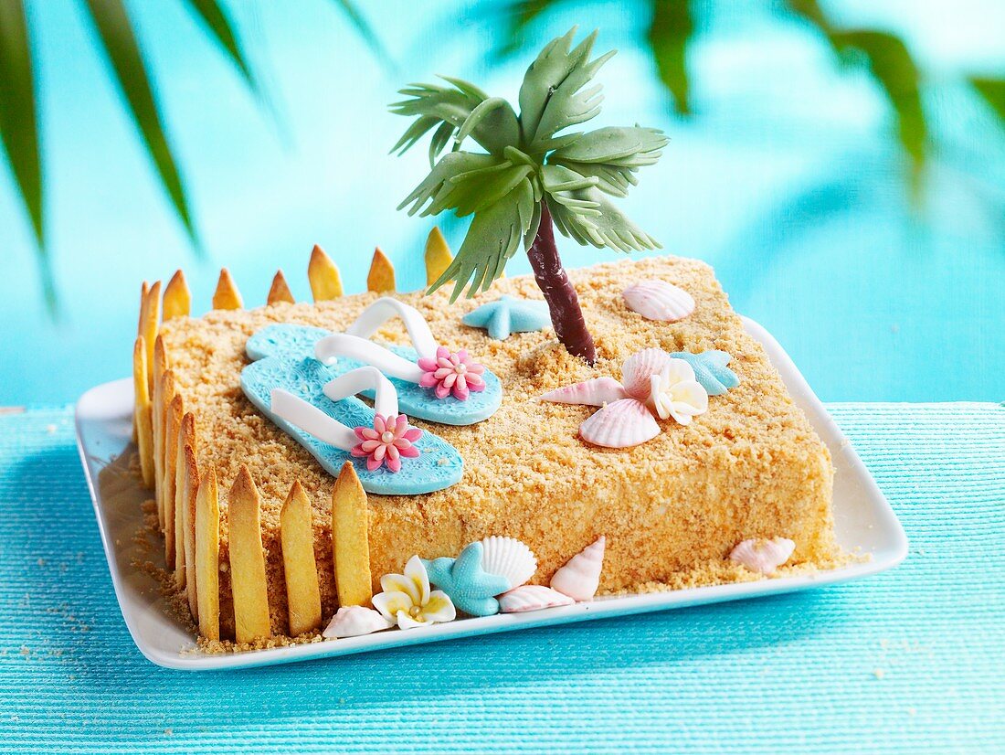Summer island cake