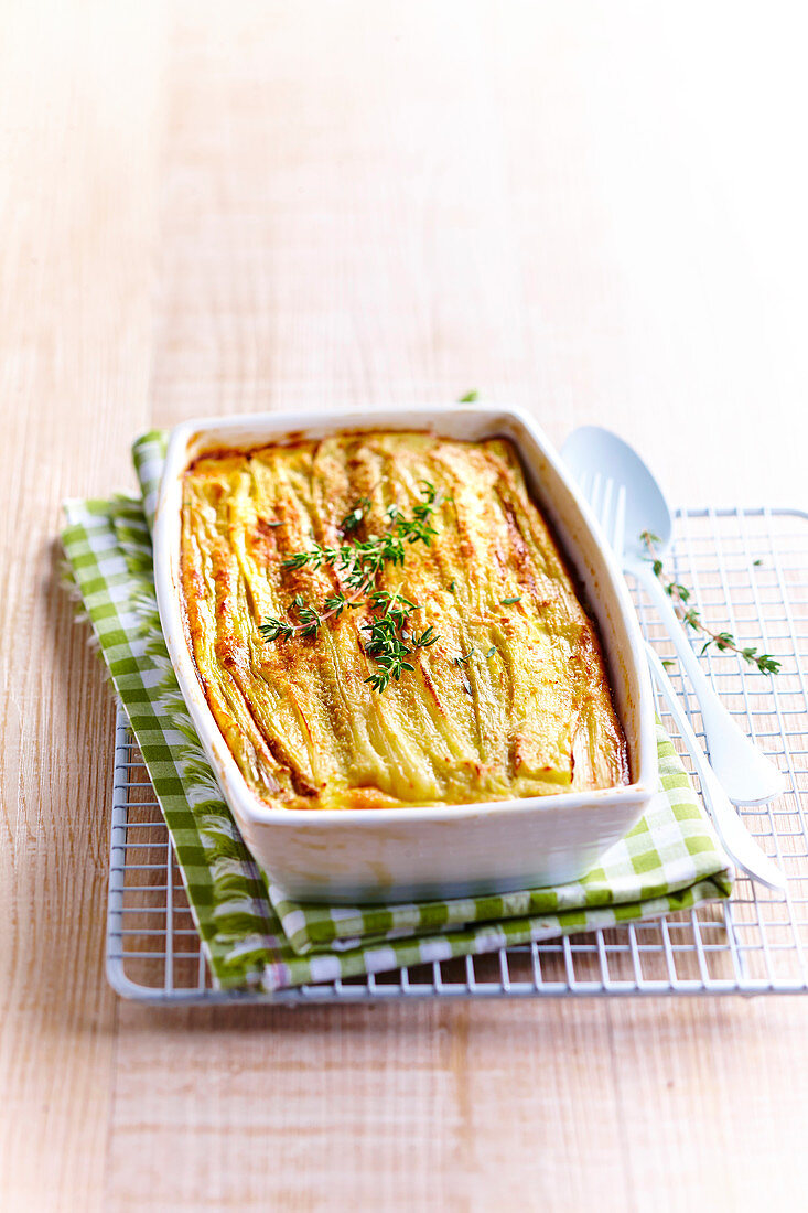 Leek gratin