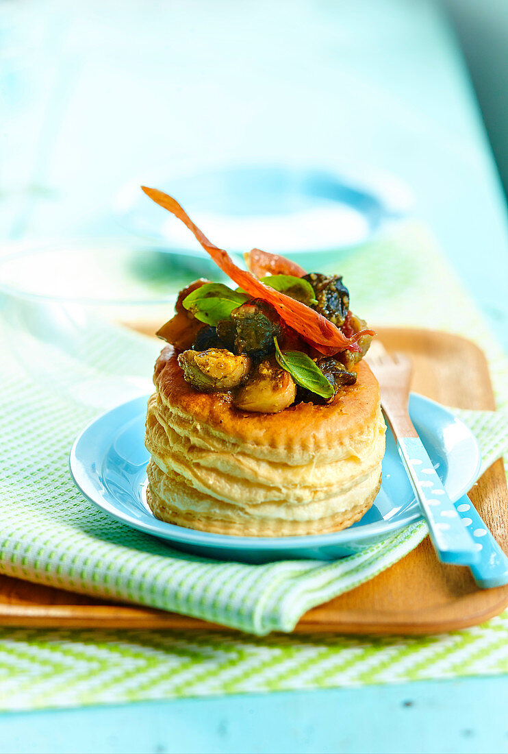 Vol-au-vent mit Schnecken