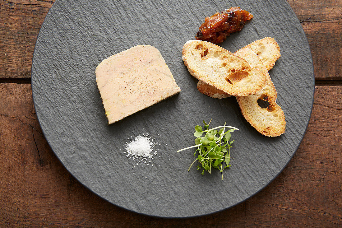 Foie gras terrine with fig chutney and toasted bread