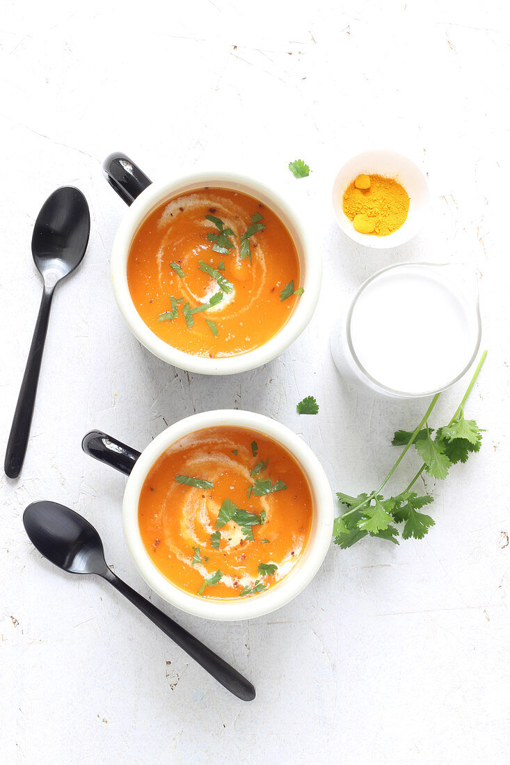 Carrot and turmeric soup
