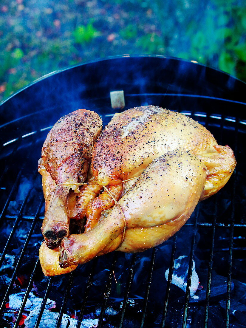 Chicken on a grill