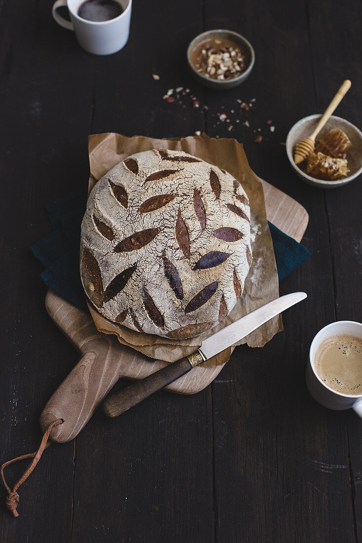 Leaven bread loaf