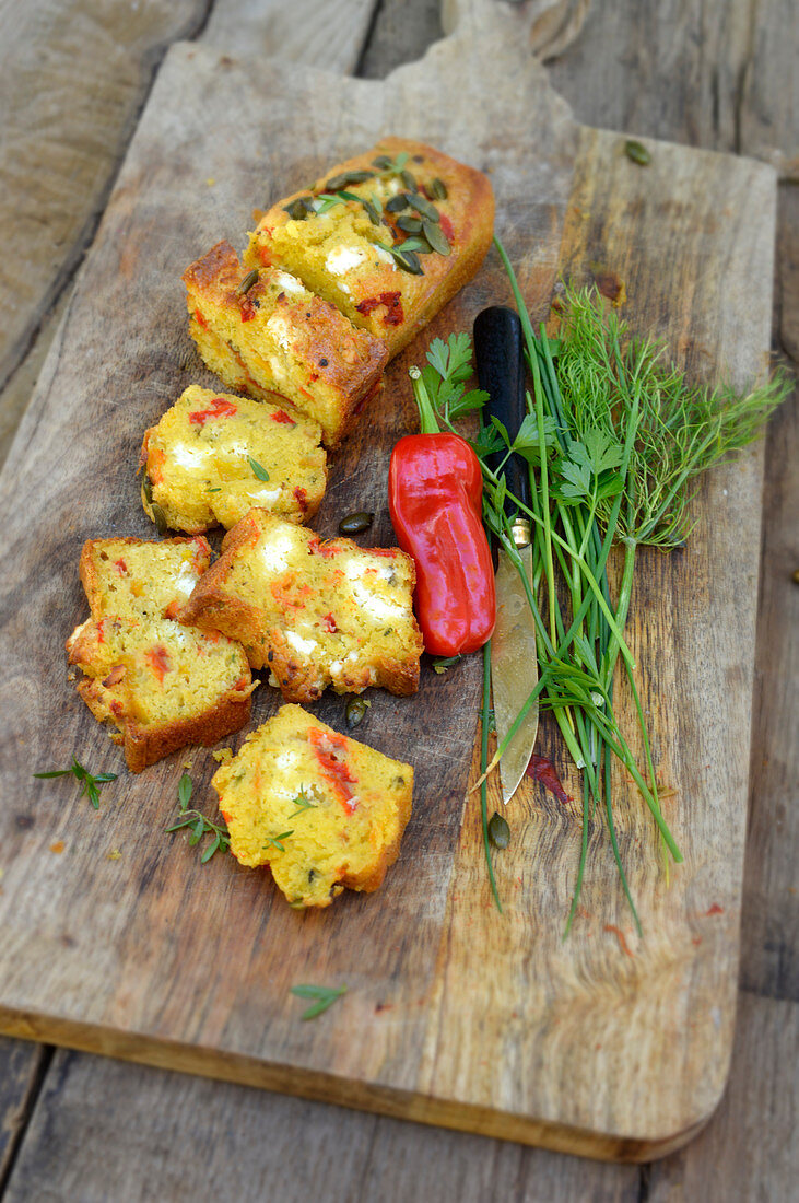 Savoury pepper cake