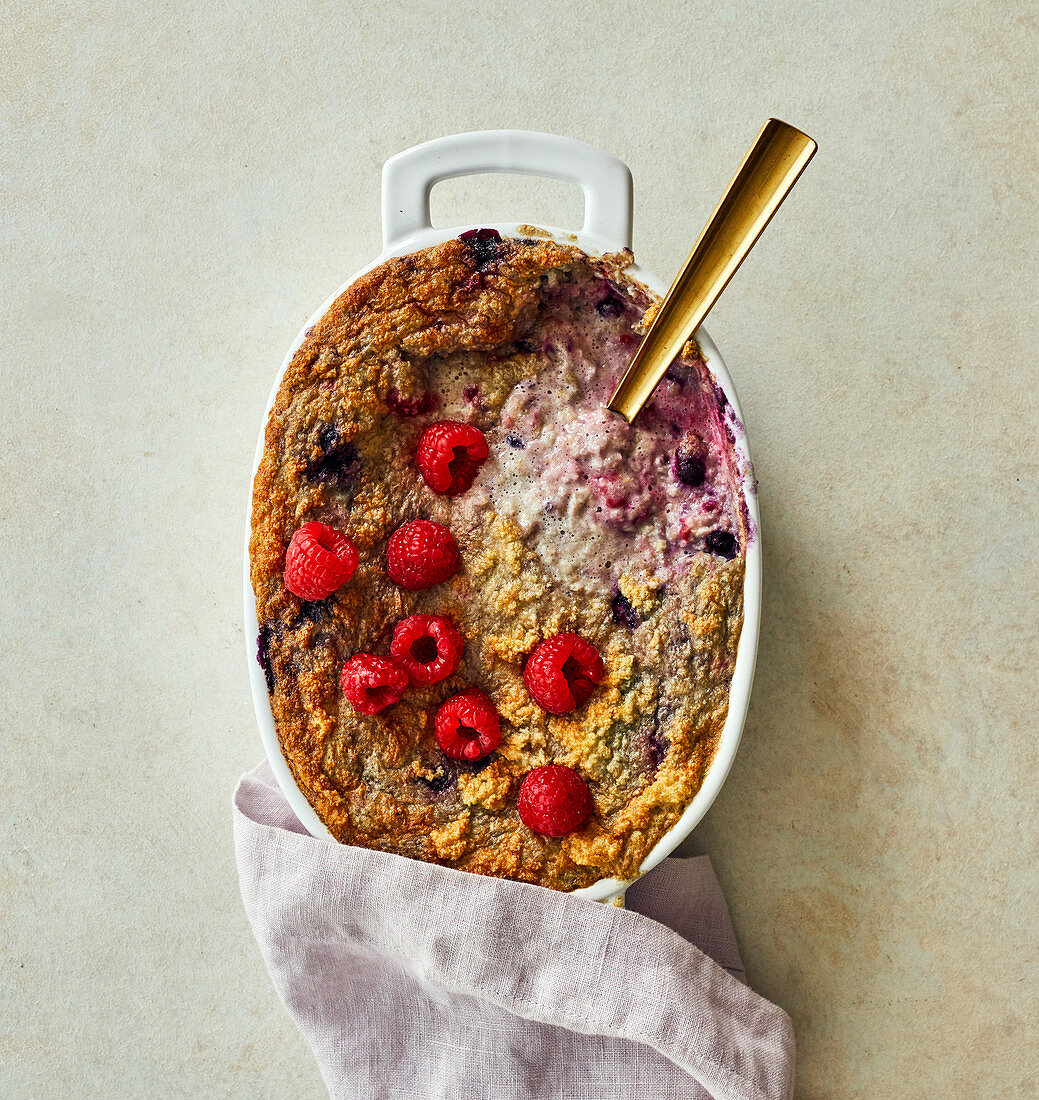 Souffle with red fruits