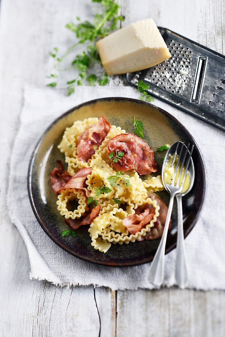 Pasta Carbonara mit Pancetta