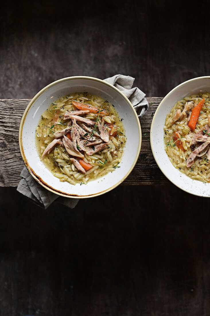 Chicken soup with noodles