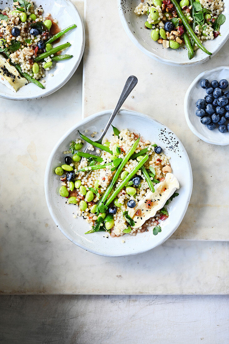 Vegetarian couscous pearl mixed salad