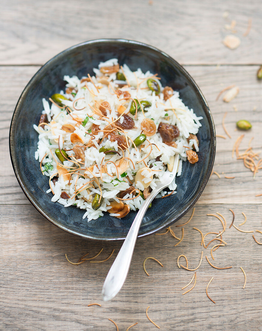 Pilaf with dried fruits