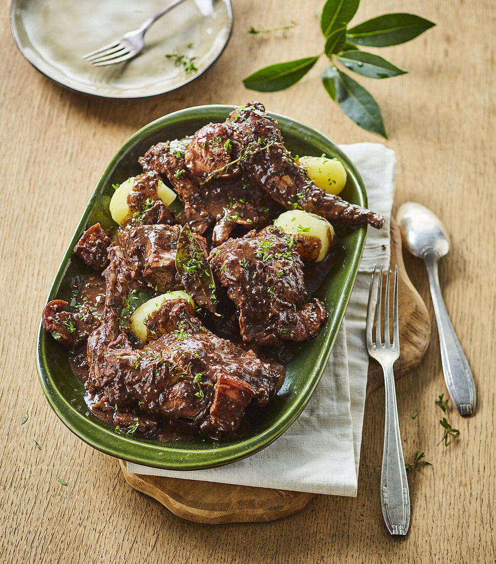 Game stew with hare meat