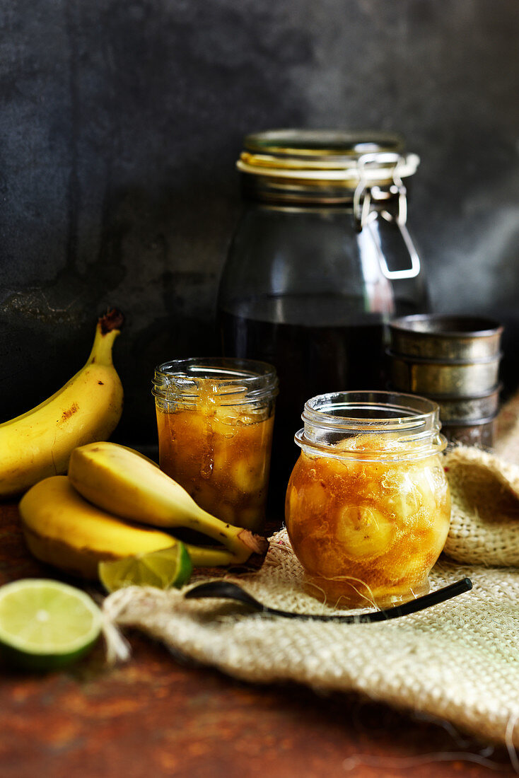 Banana Jam with Rum and Lime