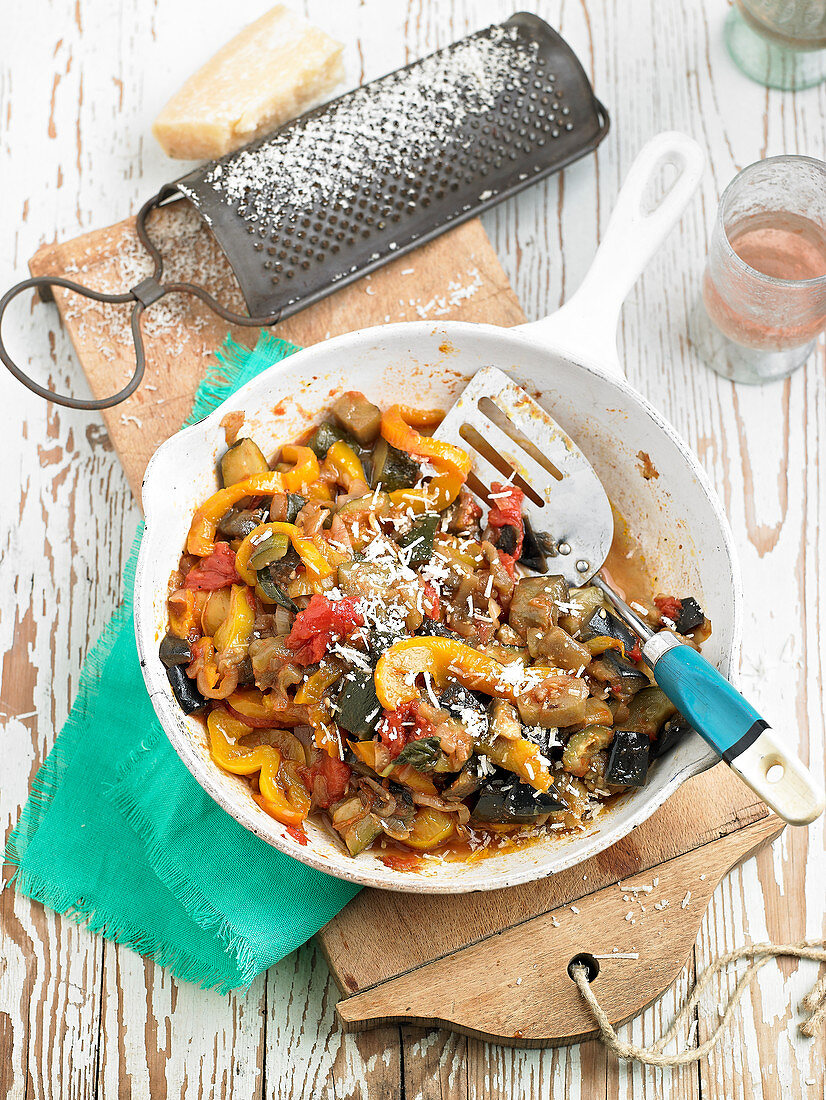 Ratatouille with parmesan