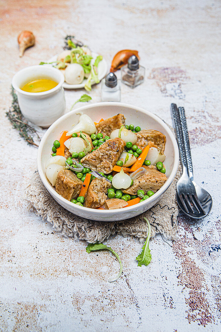 Vegetarian Navarin with seitan