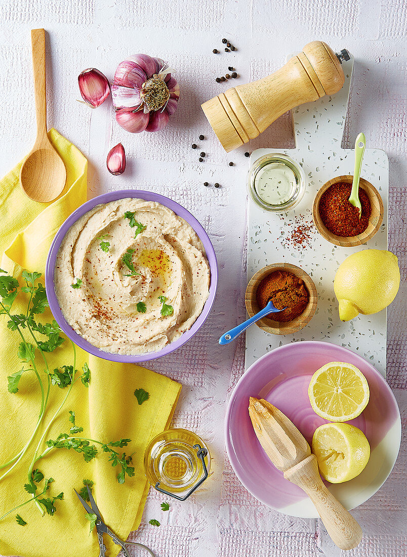 Selbstgemachtes Hummus