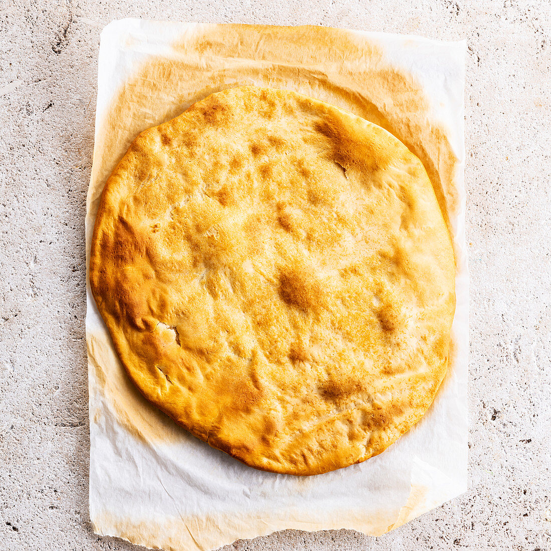 Gebackener Boden für eine süße Pizza