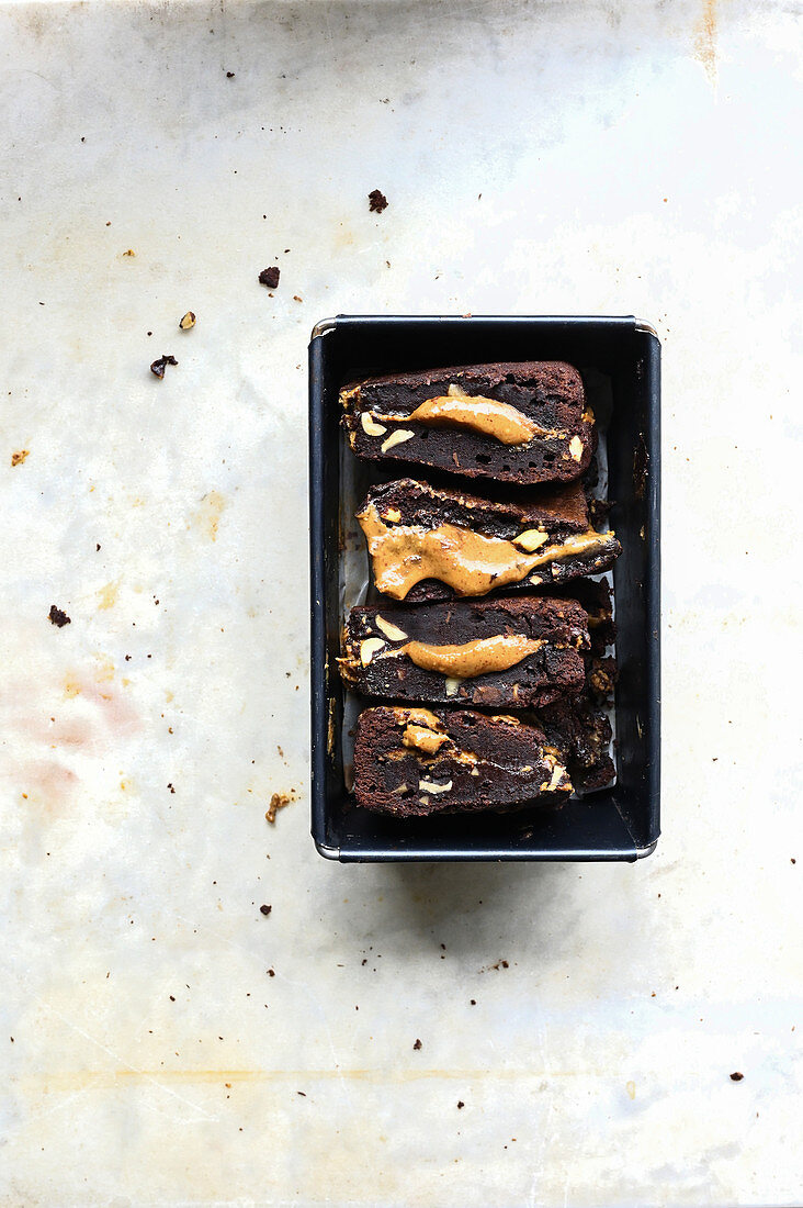 Erdnussbutter-Brownies