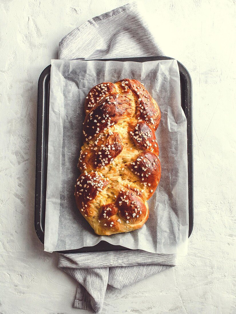 Butter-Brioche auf Backblech