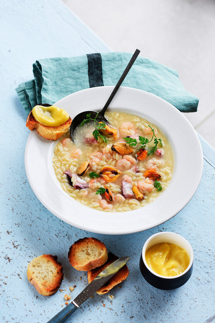 Provençal seafood soup